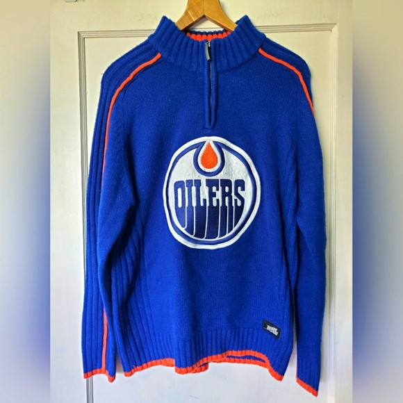 NHL Other - 🏒Men's NHL Edmonton Oilers Sweater💙🧡